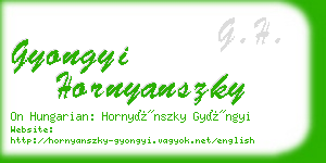 gyongyi hornyanszky business card